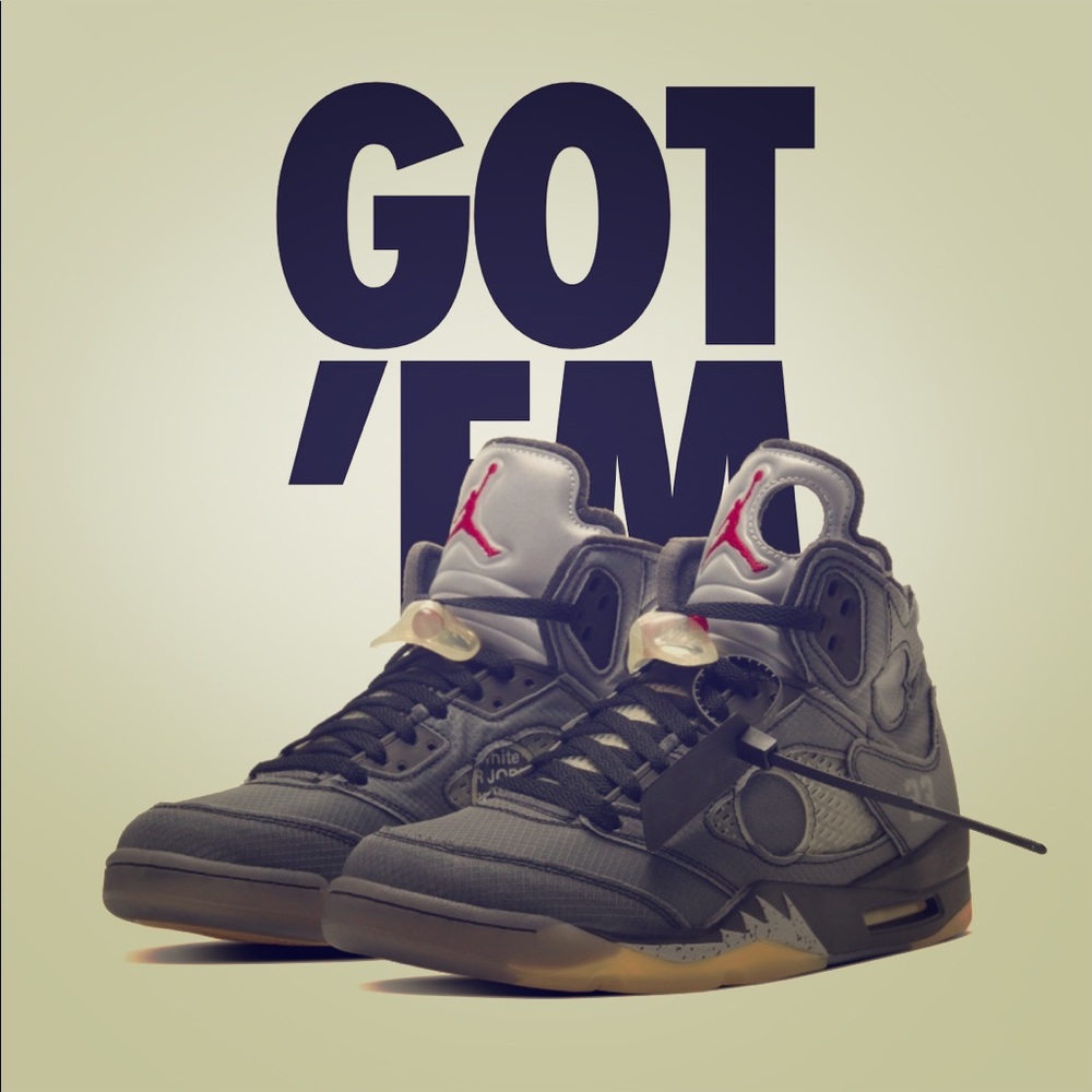 Off White Jordan 5 Muslin